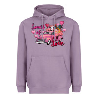 Lavender Loads of love Valentine's Day farm truck Heavyweight Hoodie - FaDigitalArtStudio