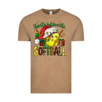 Vintage Coffee santa's favorite softball bbs Vintage Tee - BundleAndBundleShop