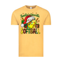 Vintage Mustard santa's favorite softball bbs Vintage Tee - BundleAndBundleShop