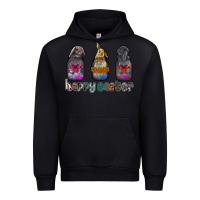 Black Happy Easter Urban Hoodie - CowhideDigitalArt