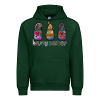 Forest Green Happy Easter Urban Hoodie - CowhideDigitalArt