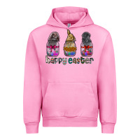 Fuchsia Pink Happy Easter Urban Hoodie - CowhideDigitalArt