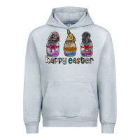 Heather Grey Happy Easter Urban Hoodie - CowhideDigitalArt