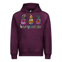 Mauve Wine Happy Easter Urban Hoodie - CowhideDigitalArt