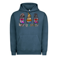 Pigment Midnight Navy Happy Easter Urban Hoodie - CowhideDigitalArt