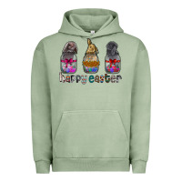Pigment Oil Green Happy Easter Urban Hoodie - CowhideDigitalArt