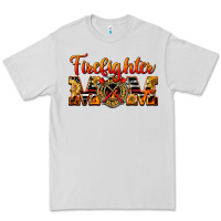 Dove Grey American Firefighter Mom Premium Tee - LillyAllenDesigns
