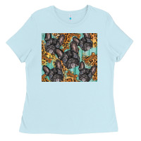Baby Blue french bulldog Ladies Tee - BarkalooDesign