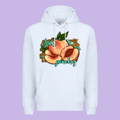 Just Peachy 2 Premium Hoodie Designed By Jahusdesignshop