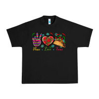 Black Peace Love Tacos Urban Heavy Tee - BundleAndBundleShop