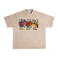 French Oak Peace Love Tacos Urban Heavy Tee - BundleAndBundleShop