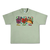 Oil Green Peace Love Tacos Urban Heavy Tee - BundleAndBundleShop