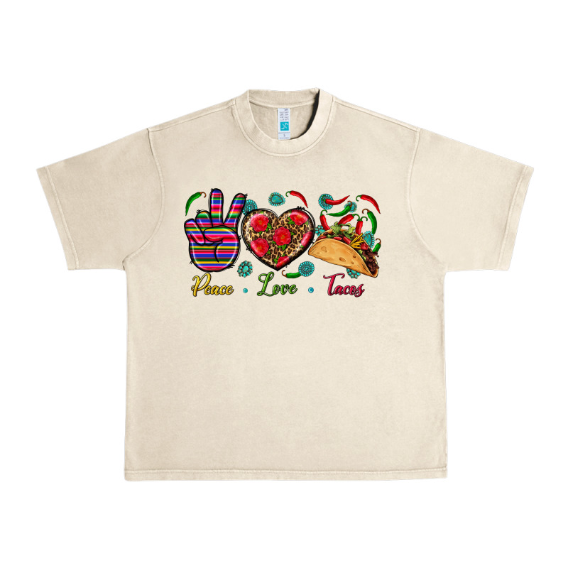 Peace Love Tacos Urban Heavy Tee by BundleAndBundleShop | Teevron