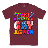 Burgundy Make America Gay Again Classic Tee - BundleAndBundleShop