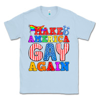 Dusty Blue Make America Gay Again Classic Tee - BundleAndBundleShop