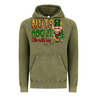 Vintage Olive Nuts about Christmas Nutcracker Vintage Hoodie - NancyCooperArtShop