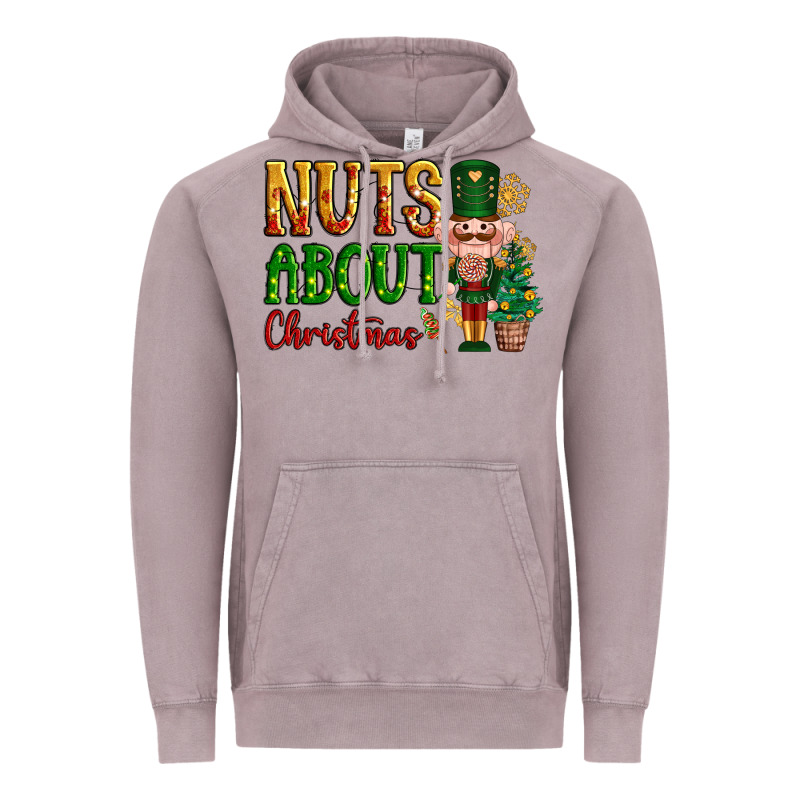 Nuts About Christmas Nutcracker Vintage Hoodie by NancyCooperArtShop | Teevron