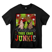 Black Christmas tree cake junkie Heavy Core Tee - Jasminsmagicworld