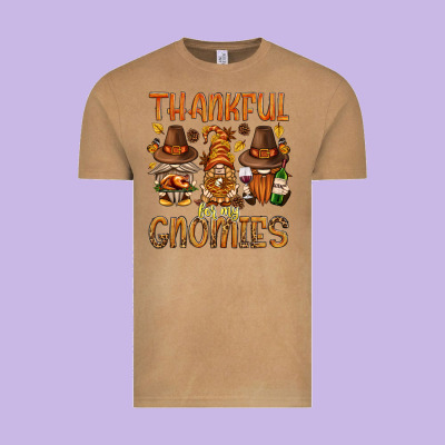 Thankful For My Gnomies Bbs Vintage Tee Designed By Bundleandbundleshop