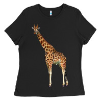 Black giraffe Ladies Tee - LillyAllenDesigns
