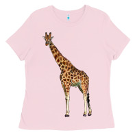 Bubblegum Pink giraffe Ladies Tee - LillyAllenDesigns