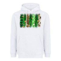 White St. Patrick's Day brushstroke Heavyweight Hoodie - OliviaCreatesArt