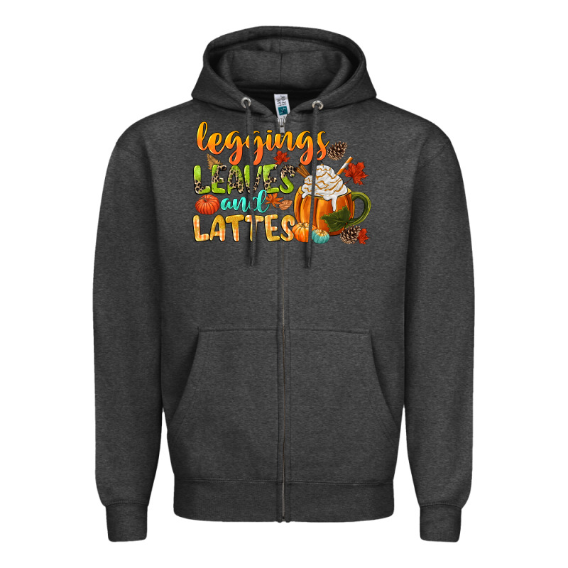 Leaves And Lattes Zipper Hoodie by CowGirlArtShop | Teevron