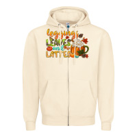 Sandshell leaves and lattes Zipper Hoodie - CowGirlArtShop