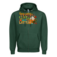 Sports Green leaves and lattes Zipper Hoodie - CowGirlArtShop