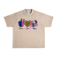 French Oak Peace Love Cheer Urban Heavy Tee - BundleAndBundleShop