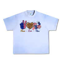 Grape Ice Peace Love Cheer Urban Heavy Tee - BundleAndBundleShop