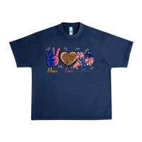 Navy Peace Love Cheer Urban Heavy Tee - BundleAndBundleShop