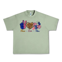 Oil Green Peace Love Cheer Urban Heavy Tee - BundleAndBundleShop