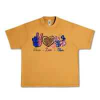 Peanut Butter Peace Love Cheer Urban Heavy Tee - BundleAndBundleShop