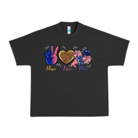Pigment Black Peace Love Cheer Urban Heavy Tee - BundleAndBundleShop