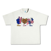 Pistachio Peace Love Cheer Urban Heavy Tee - BundleAndBundleShop