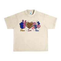 Sandshell Peace Love Cheer Urban Heavy Tee - BundleAndBundleShop