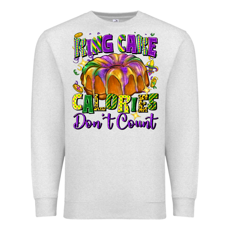 King Cake Calories Don't Count Premium Sweatshirt by FaDigitalArtStudio | Teevron