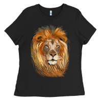 Black Lion Head Ladies Tee - LillyAllenDesigns
