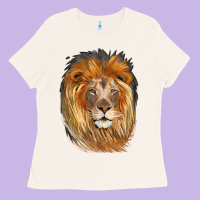 Lion Head Ladies Tee Designed By Lillyallendesigns