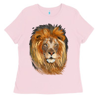 Bubblegum Pink Lion Head Ladies Tee - LillyAllenDesigns