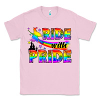 Bubblegum Pink Western LGBTQ+ Ride With Pride Classic Tee - BundleAndBundleShop