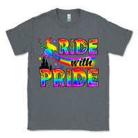Charcoal Heather Western LGBTQ+ Ride With Pride Classic Tee - BundleAndBundleShop