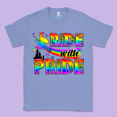 Western Lgbtq+ Ride With Pride Classic Tee Designed By Bundleandbundleshop