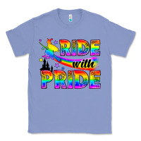 Colony Blue Western LGBTQ+ Ride With Pride Classic Tee - BundleAndBundleShop
