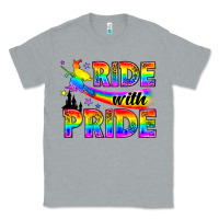 Heather Grey Western LGBTQ+ Ride With Pride Classic Tee - BundleAndBundleShop