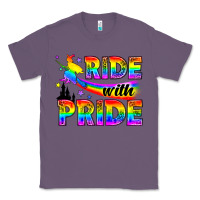 Lavender Western LGBTQ+ Ride With Pride Classic Tee - BundleAndBundleShop