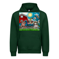 Forest Green happy easter Urban Hoodie - CowhideDigitalArt
