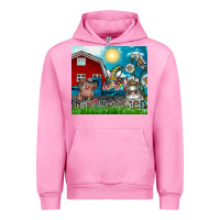 Fuchsia Pink happy easter Urban Hoodie - CowhideDigitalArt