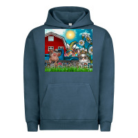 Pigment Midnight Navy happy easter Urban Hoodie - CowhideDigitalArt